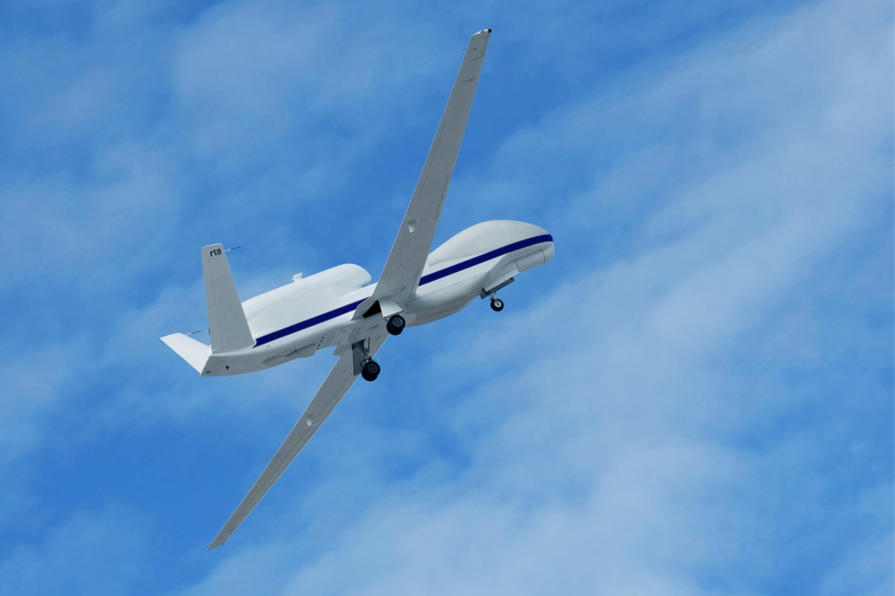 Unmanned aerial vehicle in sky